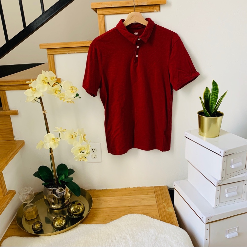 H&M Men’s Burgundy Polo